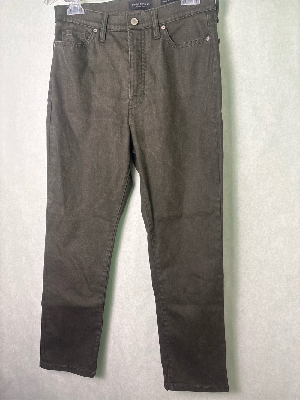Banana Republic women’s Dark Olive Straight-Leg Jeans size 29S